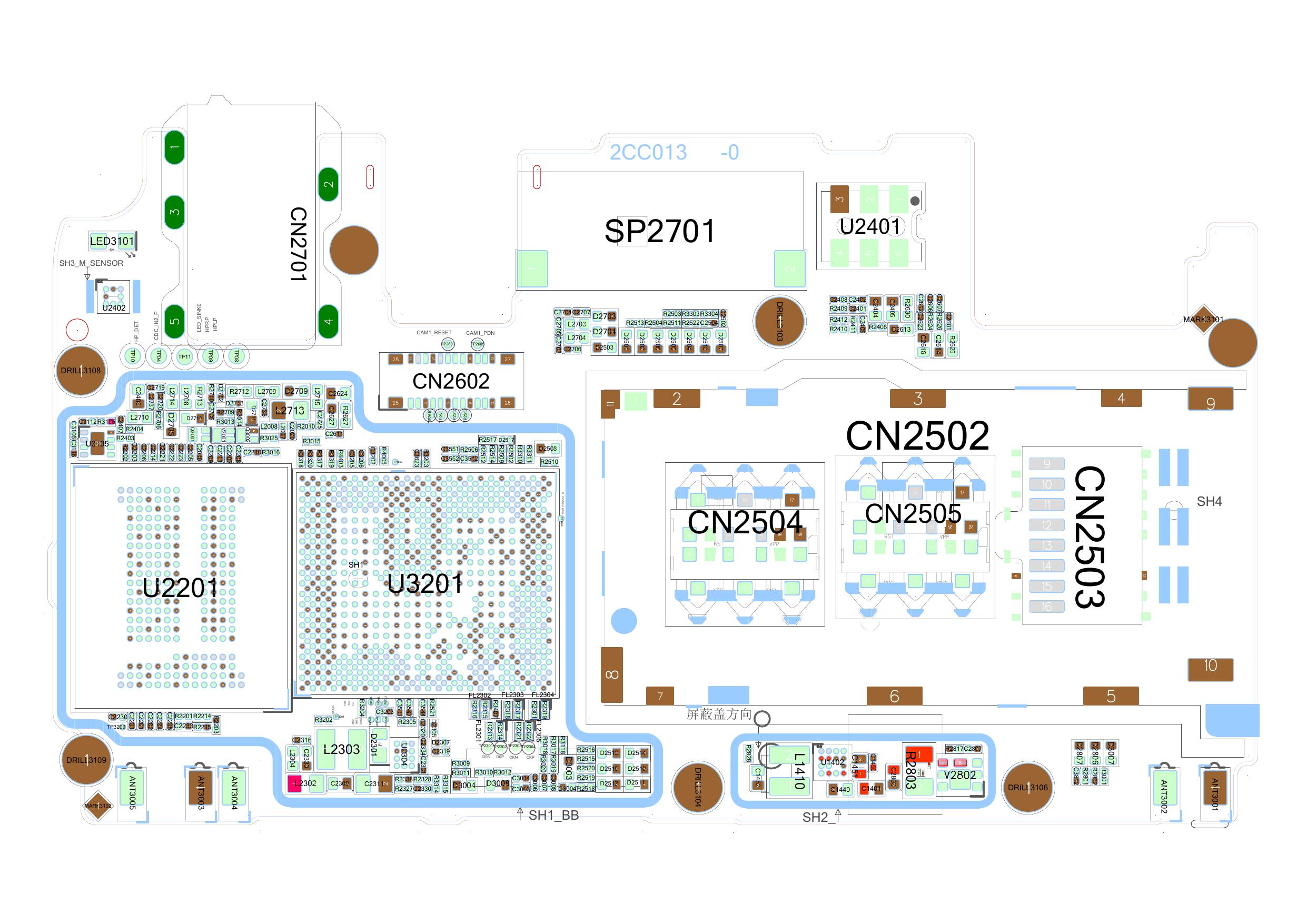 01-A71-Component layout plan by Unknown