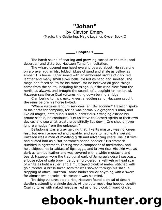 01. Clayton Emery by Johan (Legends Cycle Book 1)