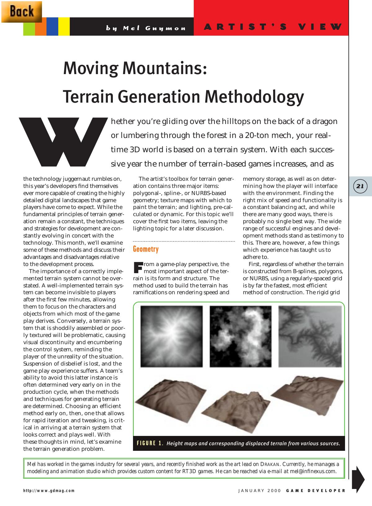 0100: Artist's View: Moving Mountains: Terrain Generation Methodology by Unknown