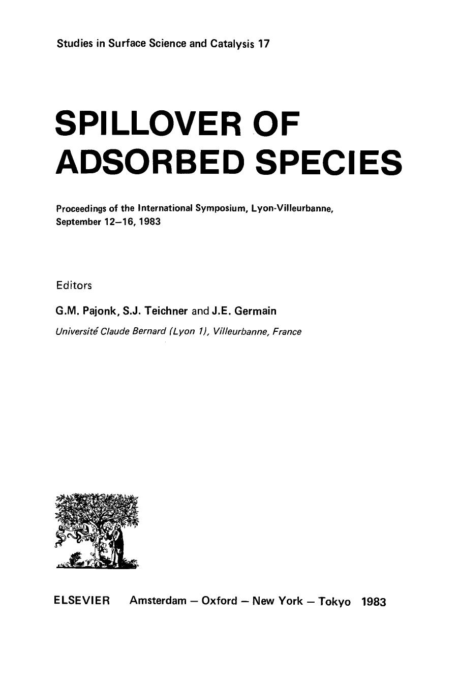 017. Spillover of Adsorbed Species (1983) by 4<8=8AB@0B>@