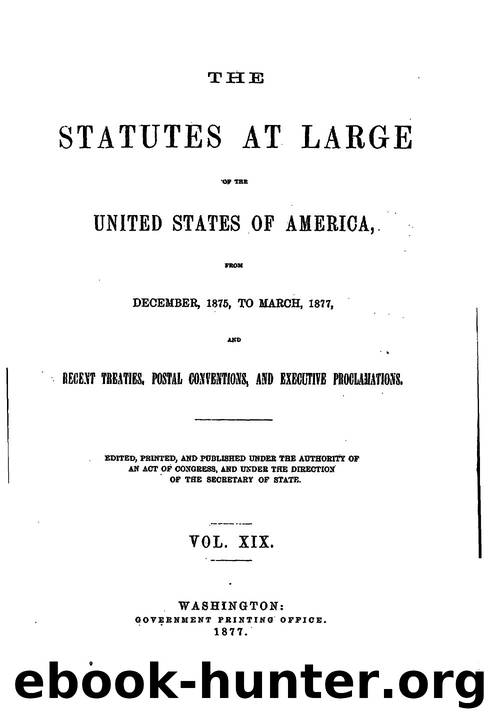 019 statutes at large by Unknown