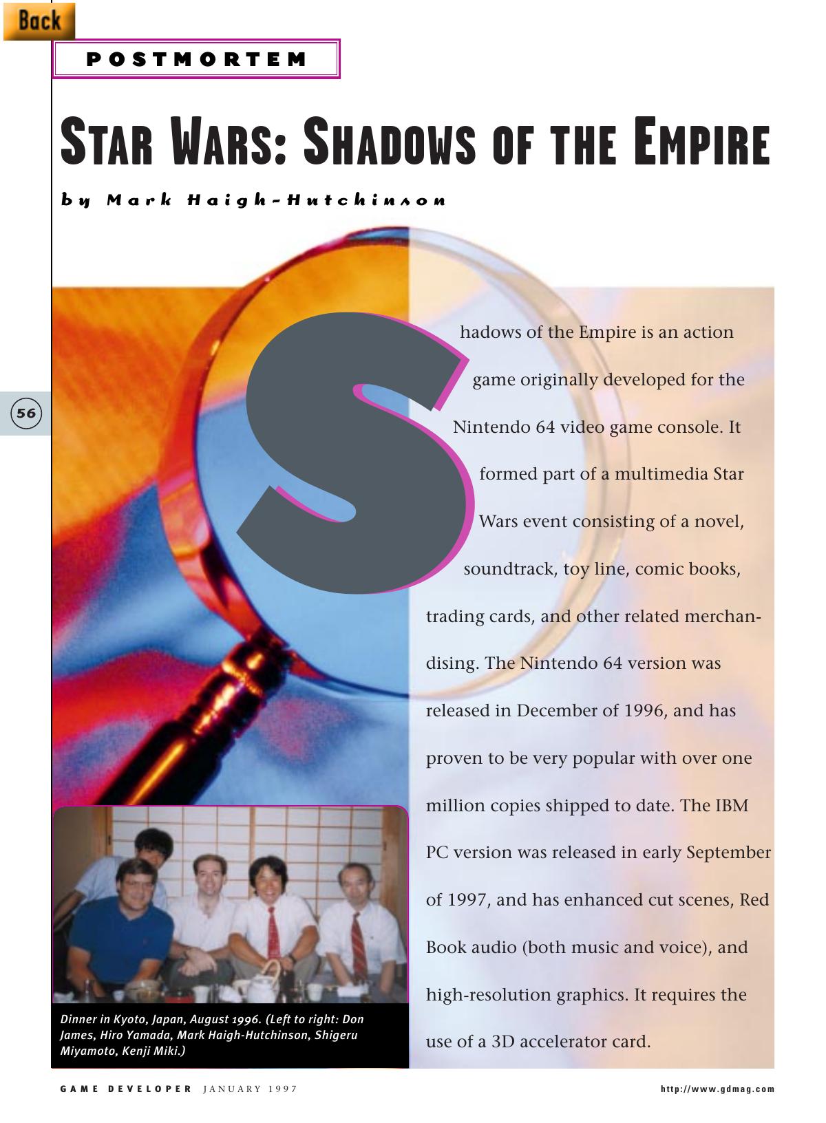 0198: Postmortem: Star Wars: Shadows of the Empire by Unknown