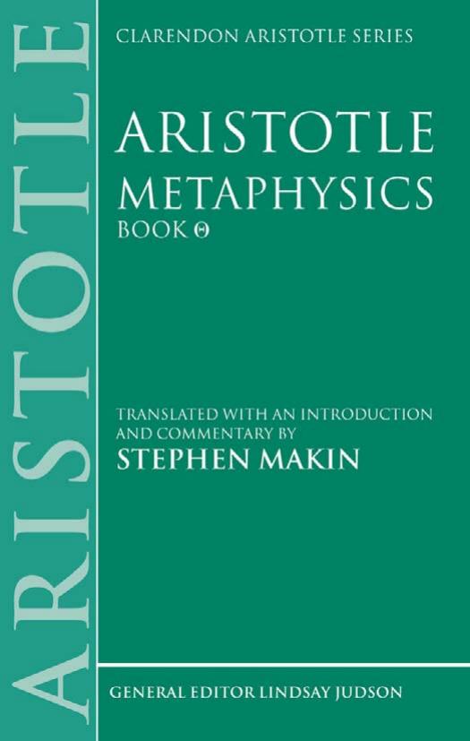 0198751079 - - Aristotle~ Metaphysics Theta~ Translated with an Introduction and Commentary by Oxford University Press USA