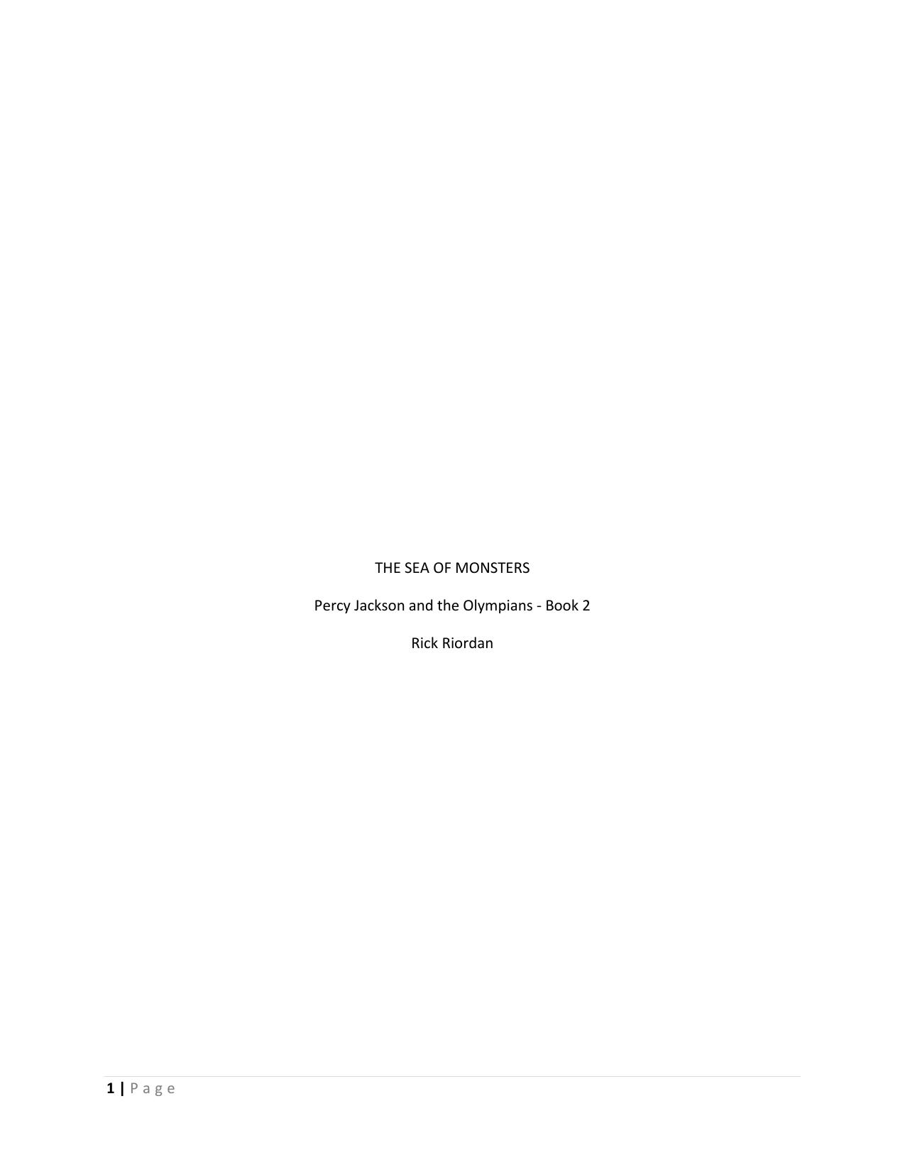 02 THE SEA OF MONSTERS by Hanz