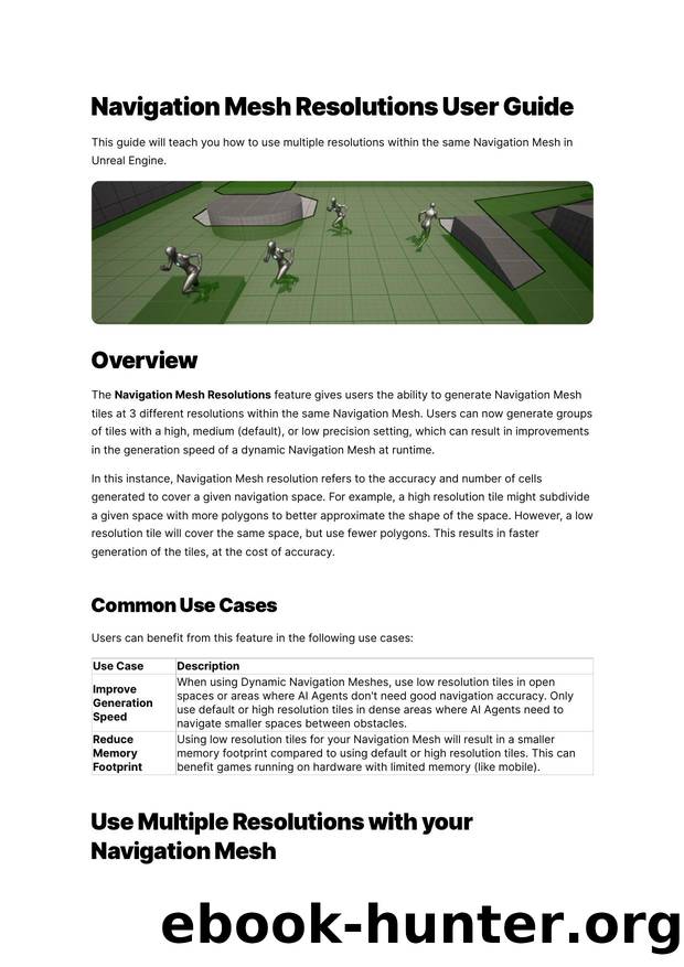 029 Navigation Mesh Resolutions User Guide by Unknown