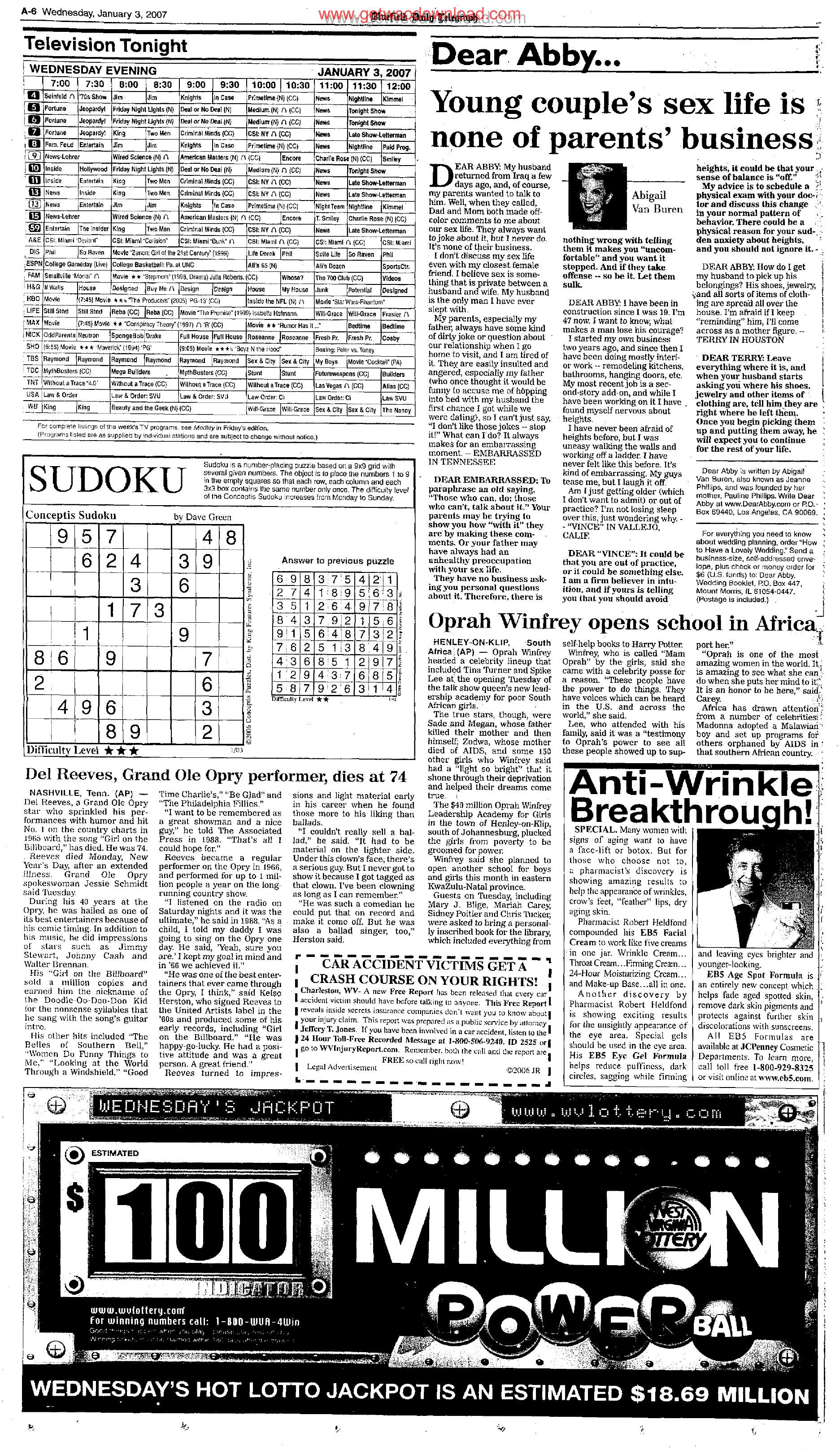 03 Anti-Wrinkle Breakthrough by Copyright 2007 Heritage Microfilm Inc. and Newspaperarchive.com