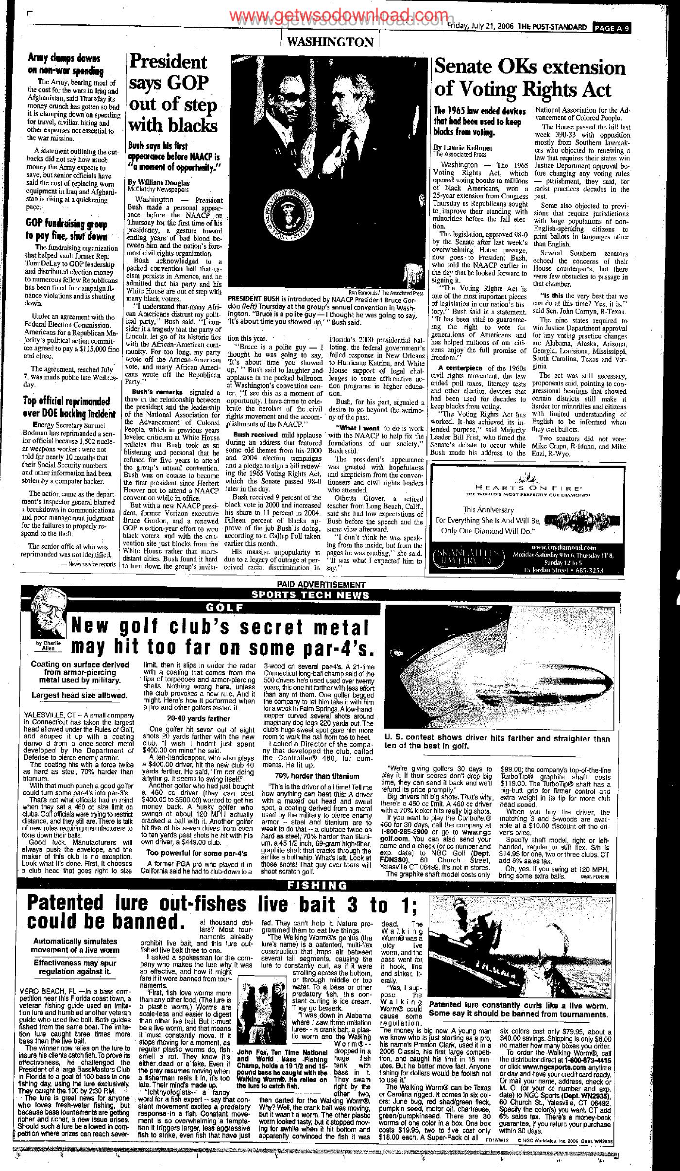 03 New golf club and Patented Lure pps by Copyright 2007 Heritage Microfilm Inc. and Newspaperarchive.com