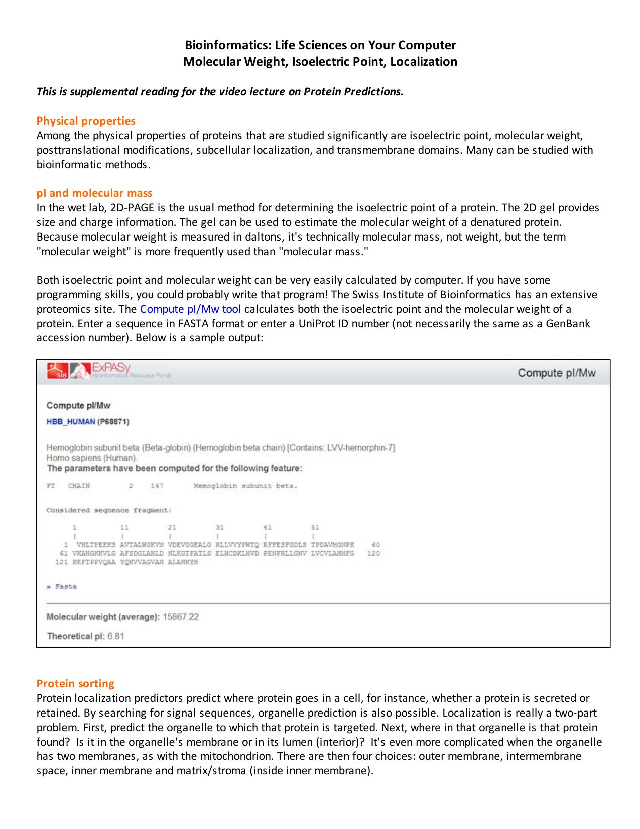03 Protein Predictions 11-22 0 Supplemental Reading by Unknown