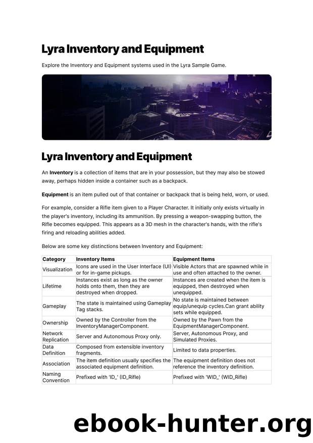 031 Lyra Inventory and Equipment by Unknown