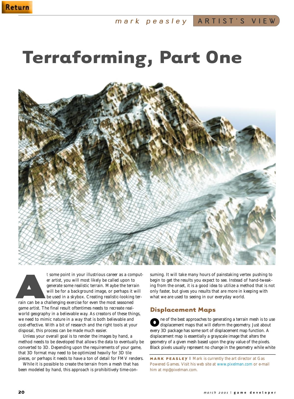 032001: Artist's View: Terraforming, Part One by Unknown