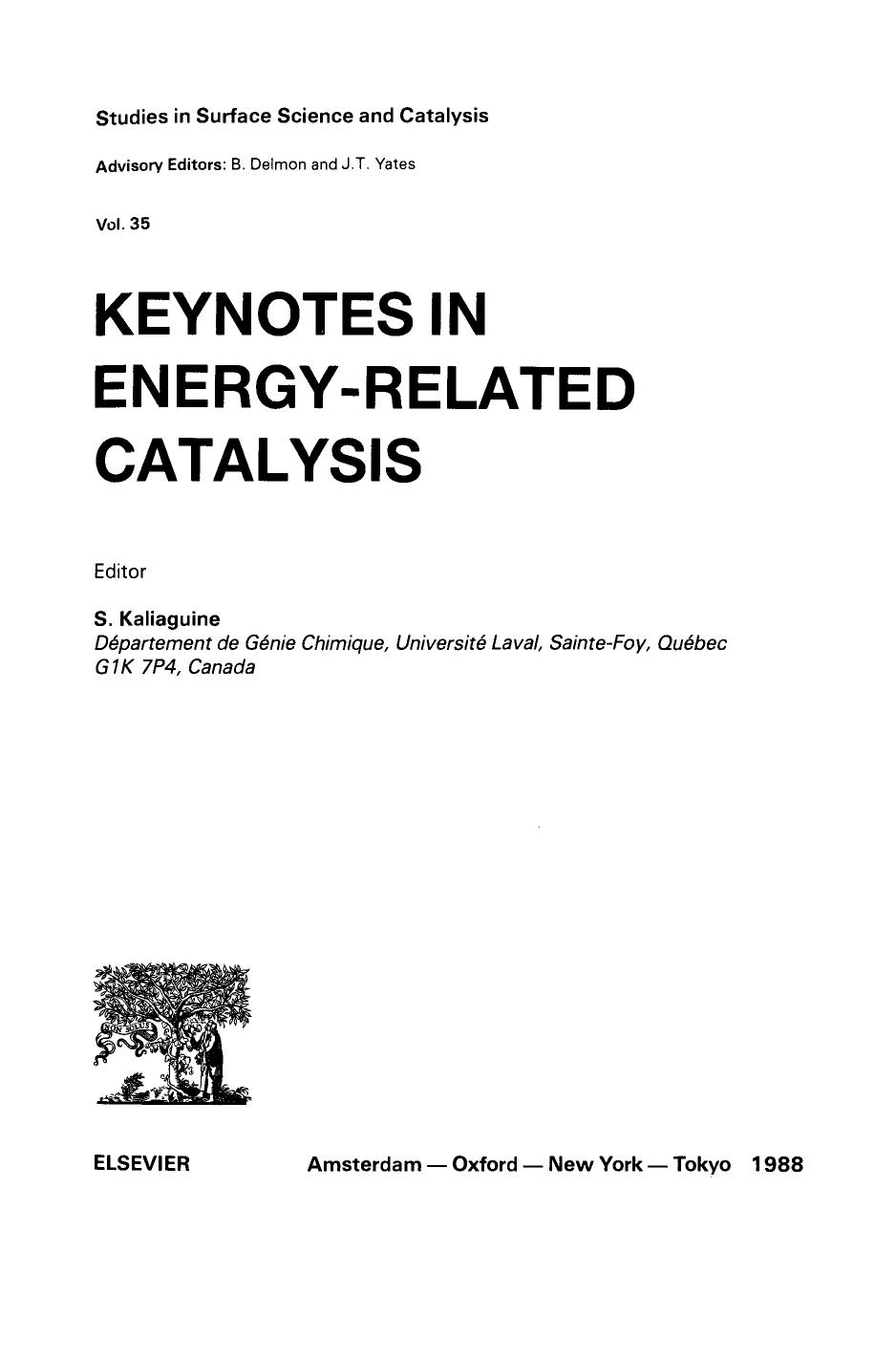 035. Keynotes in Energy-Related Catalysis (1988) by 4<8=8AB@0B>@