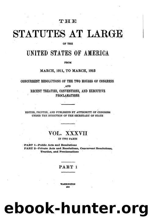 037 statutes at large by Unknown