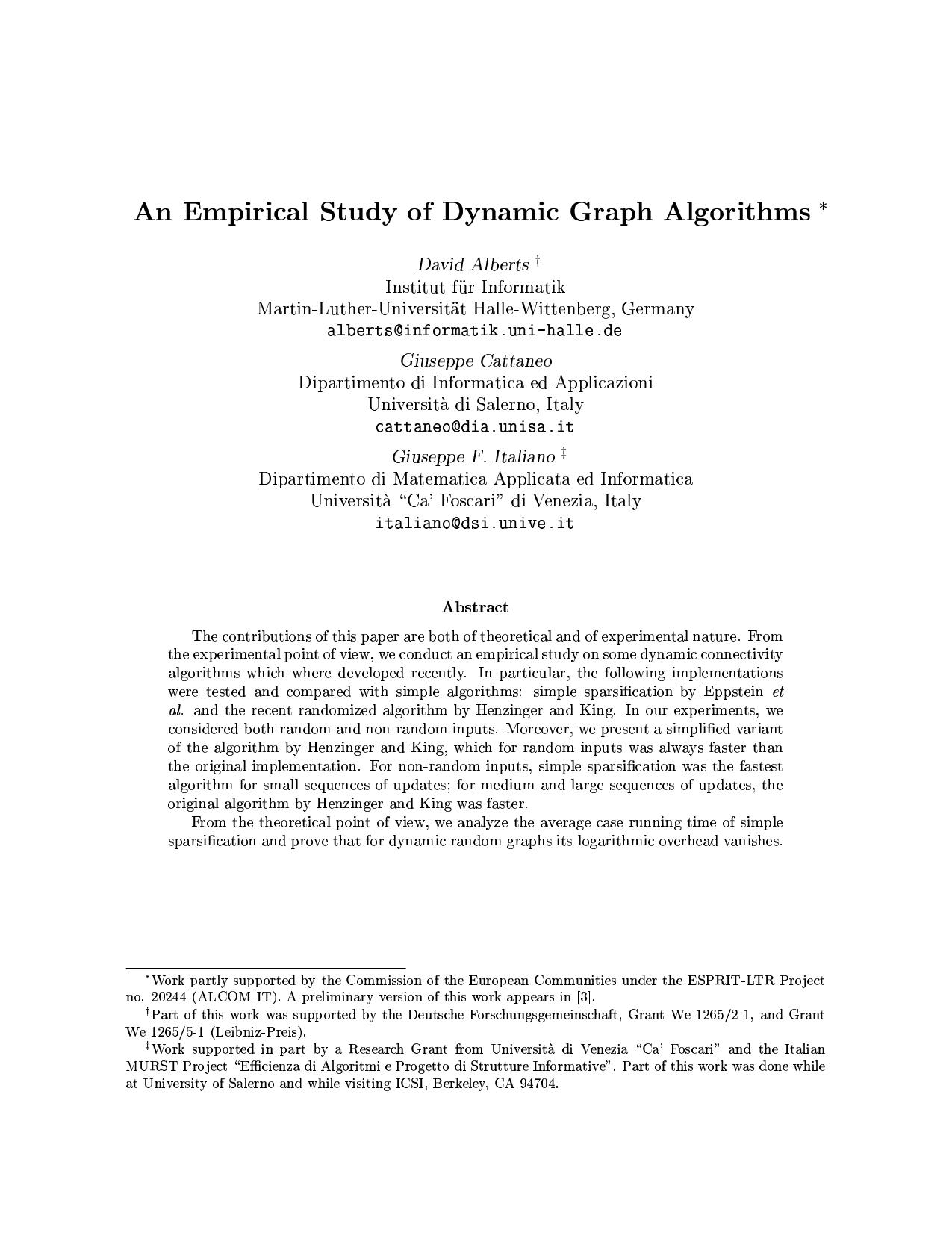 04 - An empirical study of dynamic graph algorithms.pdf by mkozlov