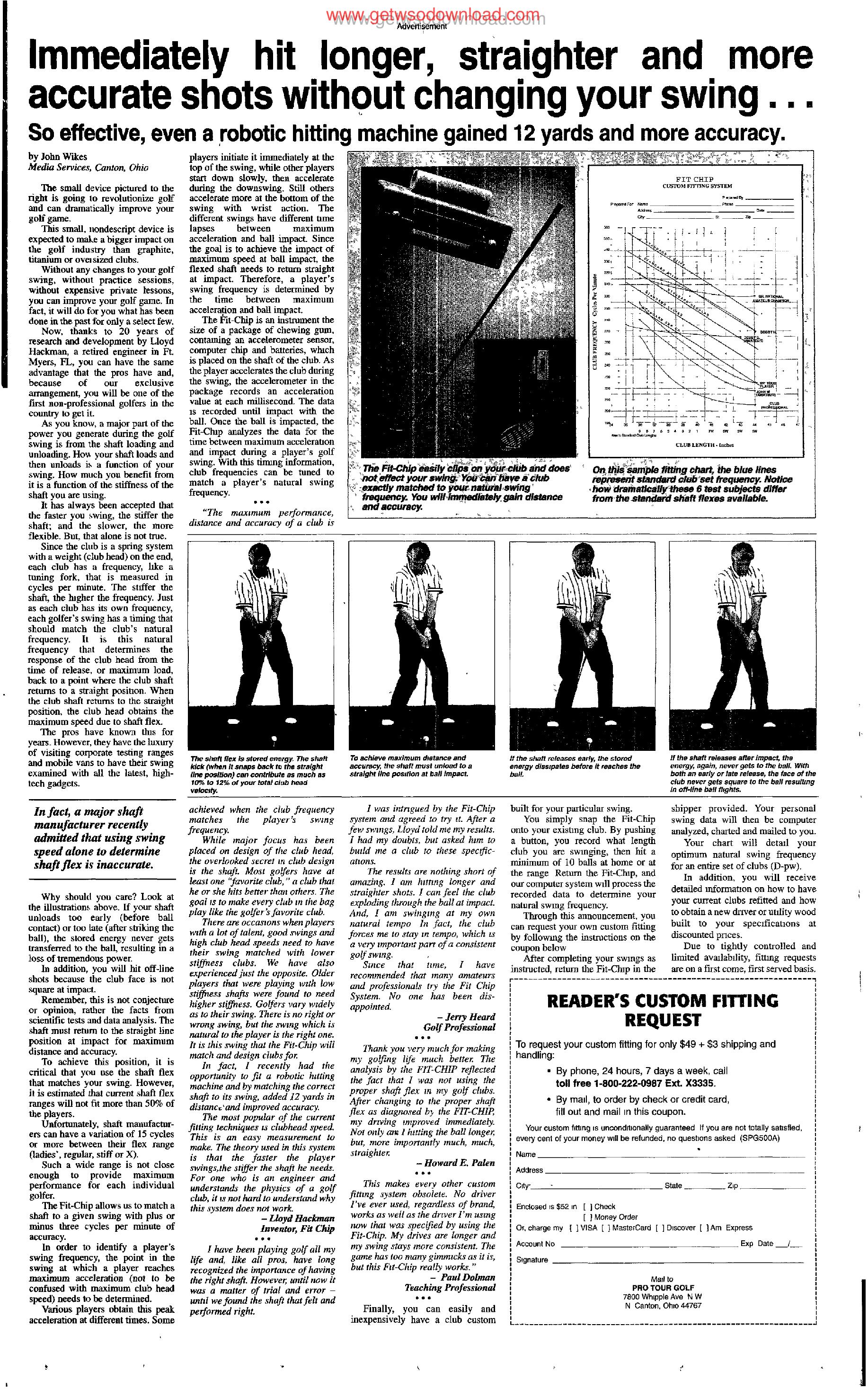 04 Immediately hit longer straighter and more accurate shots by Copyright 2005 Heritage Microfilm Inc. and Newspaperarchive.com