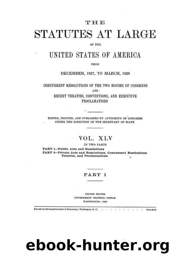 045 statutes at large by Unknown