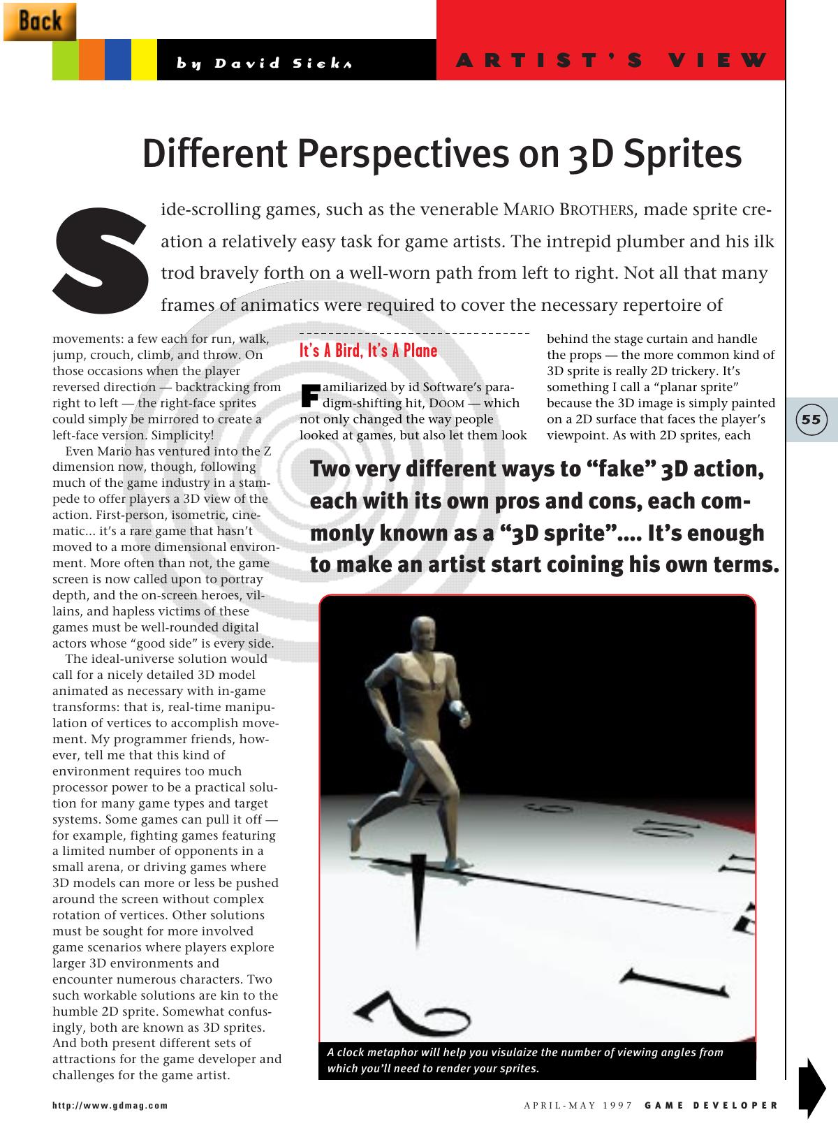 0497: Artist's View: Different Perspectives on 3D Sprites by Unknown
