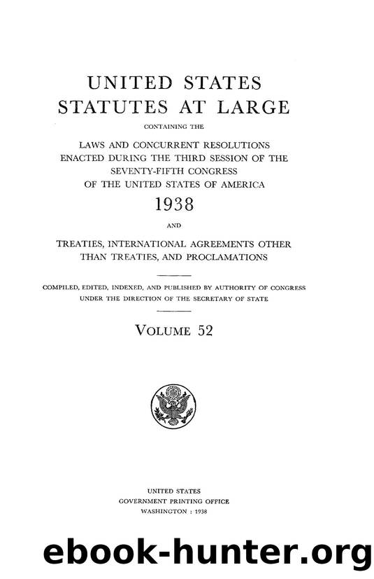 052 statutes at large by Unknown