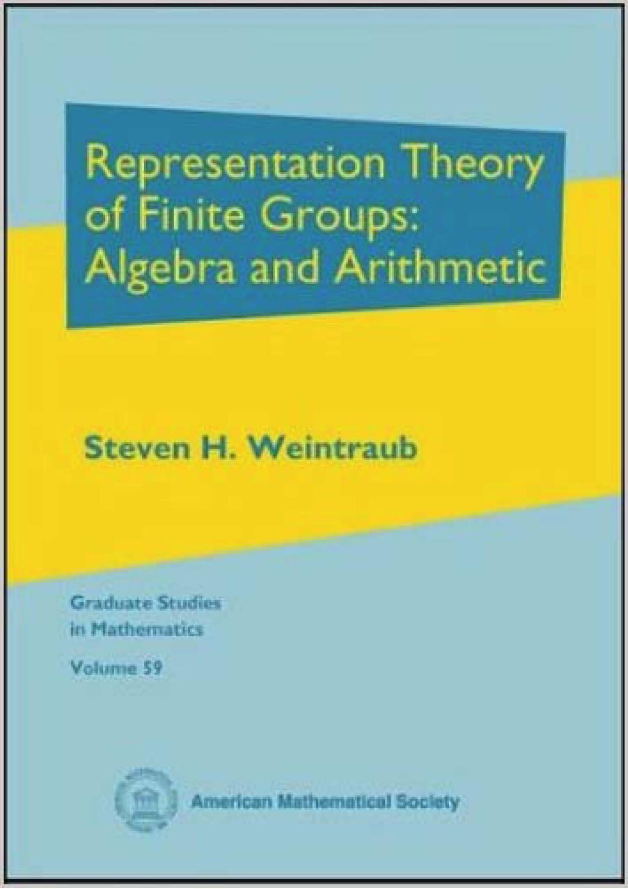 05375 - Representation Theory of Finite Groups - Algebra and Arithmetic [Weintraub].djvu by Kostas