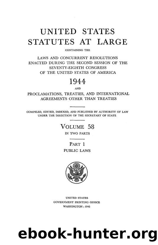 058 statutes at large by Unknown