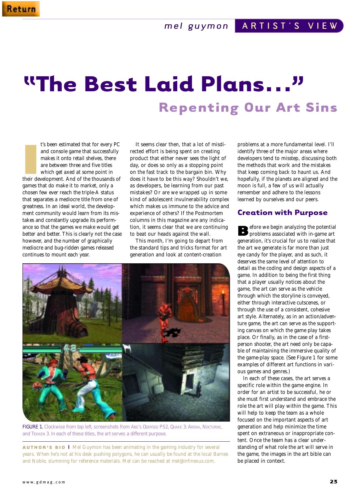 062000: Artist's View: "The Best Laid Plans..." - Repenting Our Art Sins by Unknown
