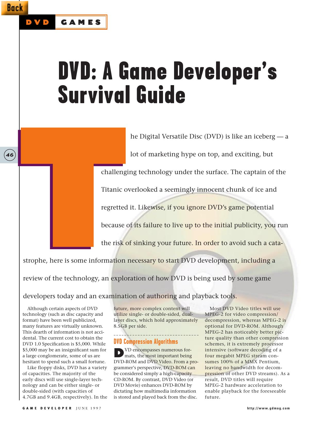 0697: DVD: A Game Developer's Survival Guide by Unknown