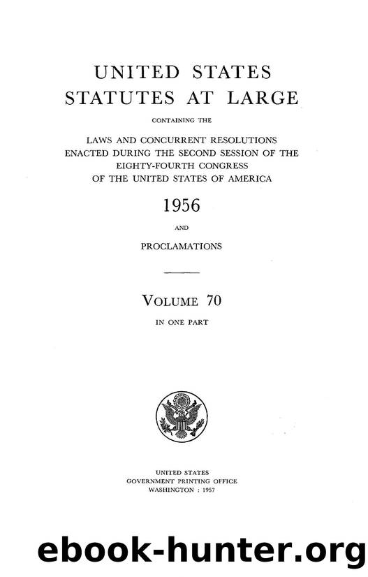 070 statutes at large by Unknown
