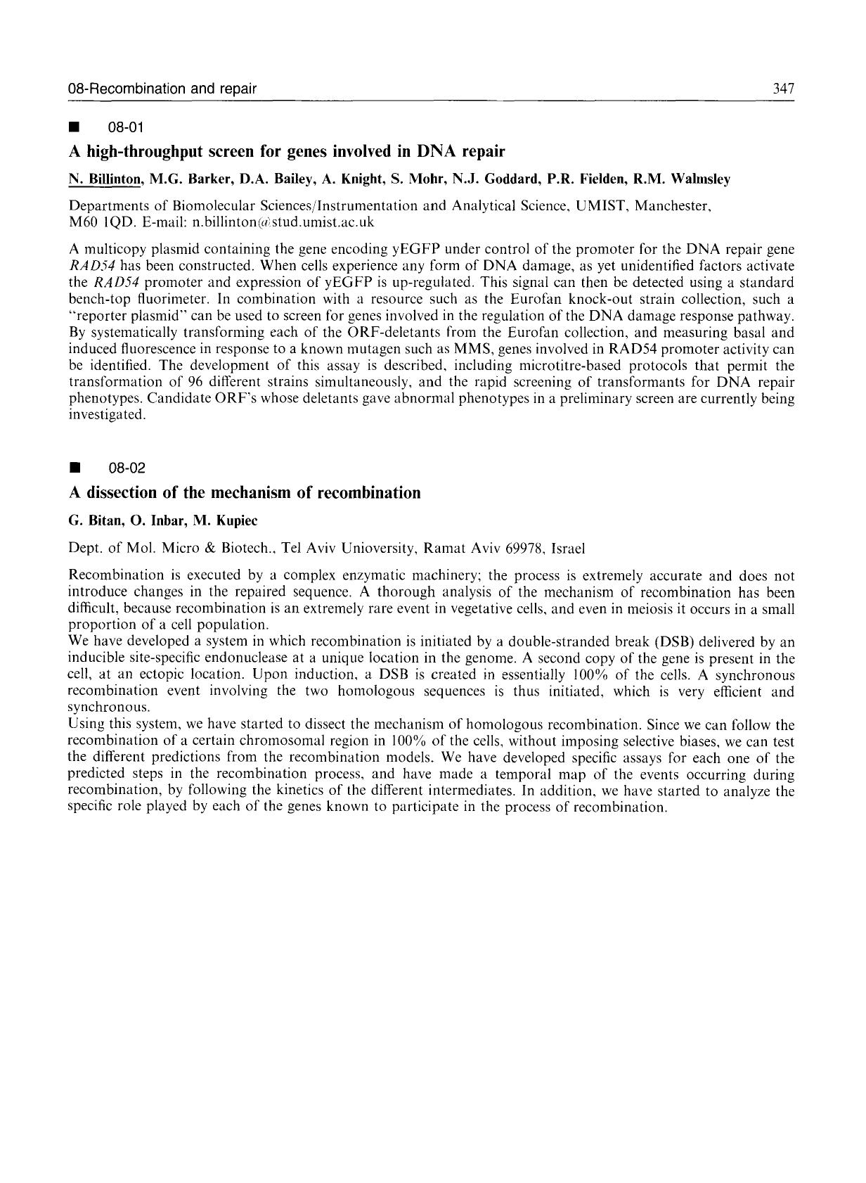 08-Recombination and repair by Unknown