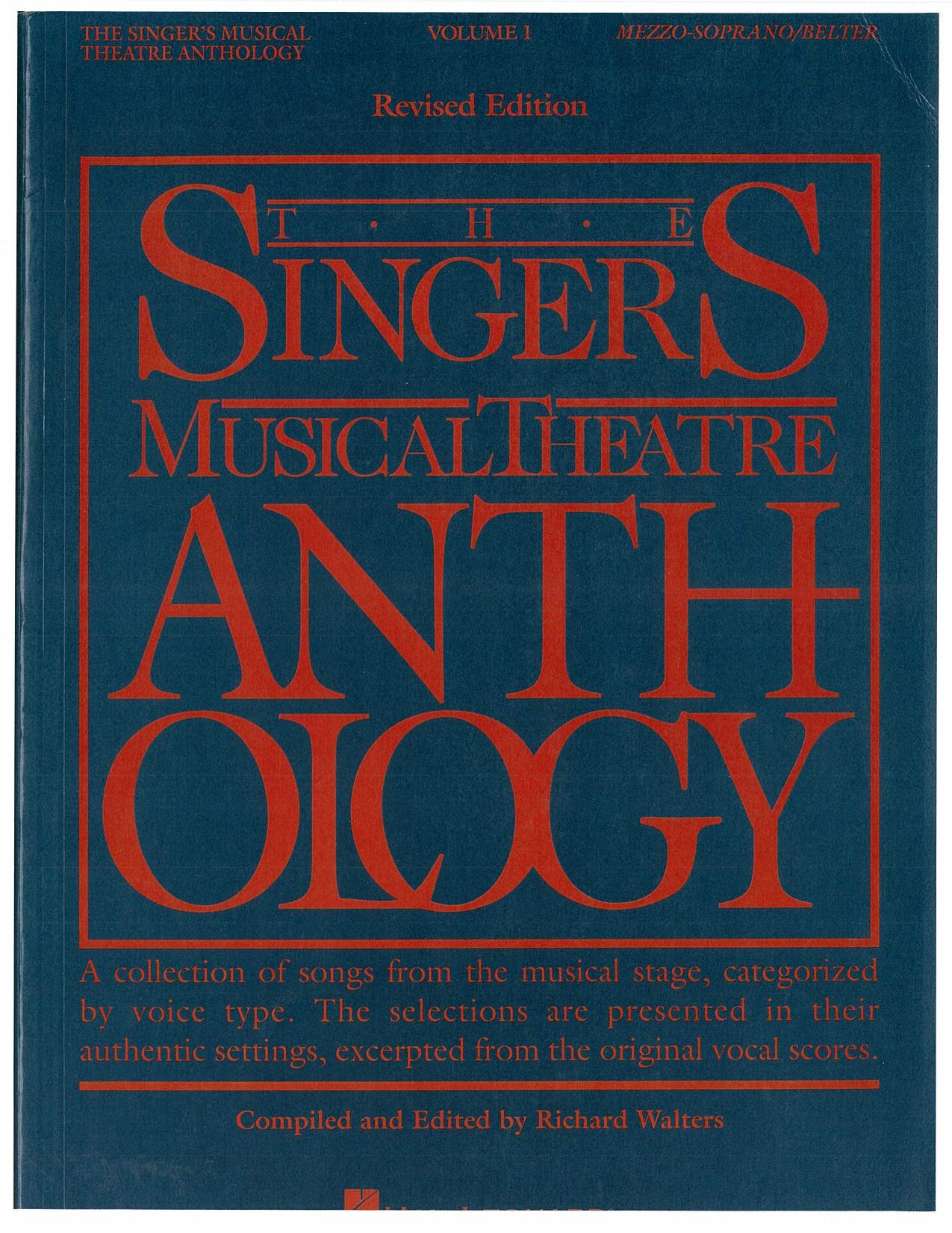 0829 - Singer's Musical Theatre Anthology, The by Mezzo-Soprano Belter Volume 1