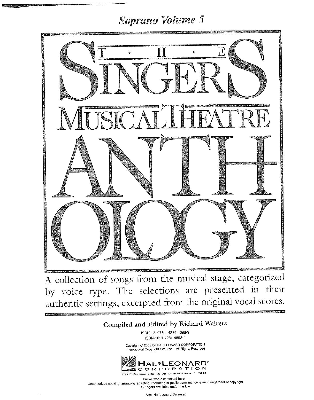 0838 - Singer's Musical Theatre Anthology, The by Soprano Volume 5