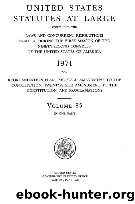085 statutes at large by Unknown