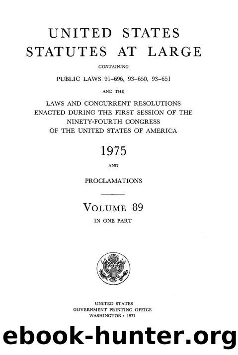 089 statutes at large by Unknown