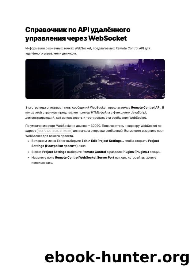099 Remote Control API WebSocket Reference by Unknown