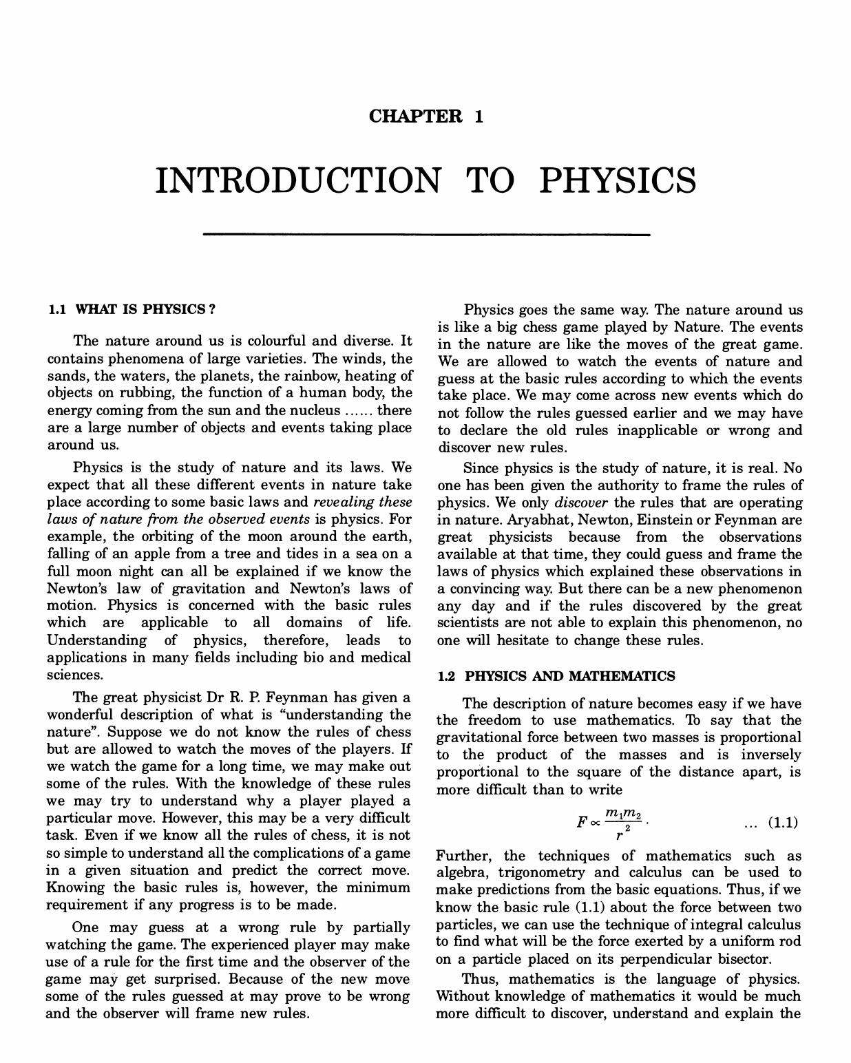 1 INTRODUCTION TO PHYSICS by Unknown