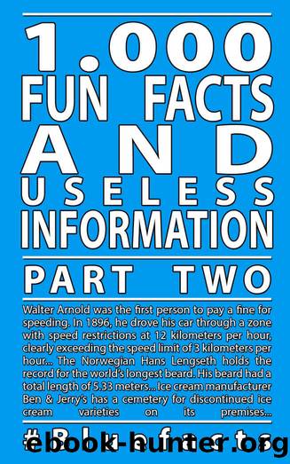 1,000 Fun Facts and useless information Part 2: #Bluefacts by Robby Thiele & Rick Hofmann