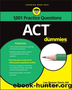 1,001 ACT Practice Problems for Dummies by Lisa Zimmer Hatch & Scott A. Hatch