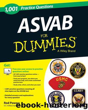 1,001 ASVAB Practice Questions For Dummies by Powers Rod