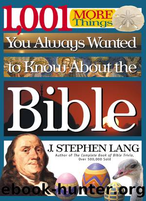 1,001 MORE Things You Always Wanted to Know About the Bible by J. Stephen Lang