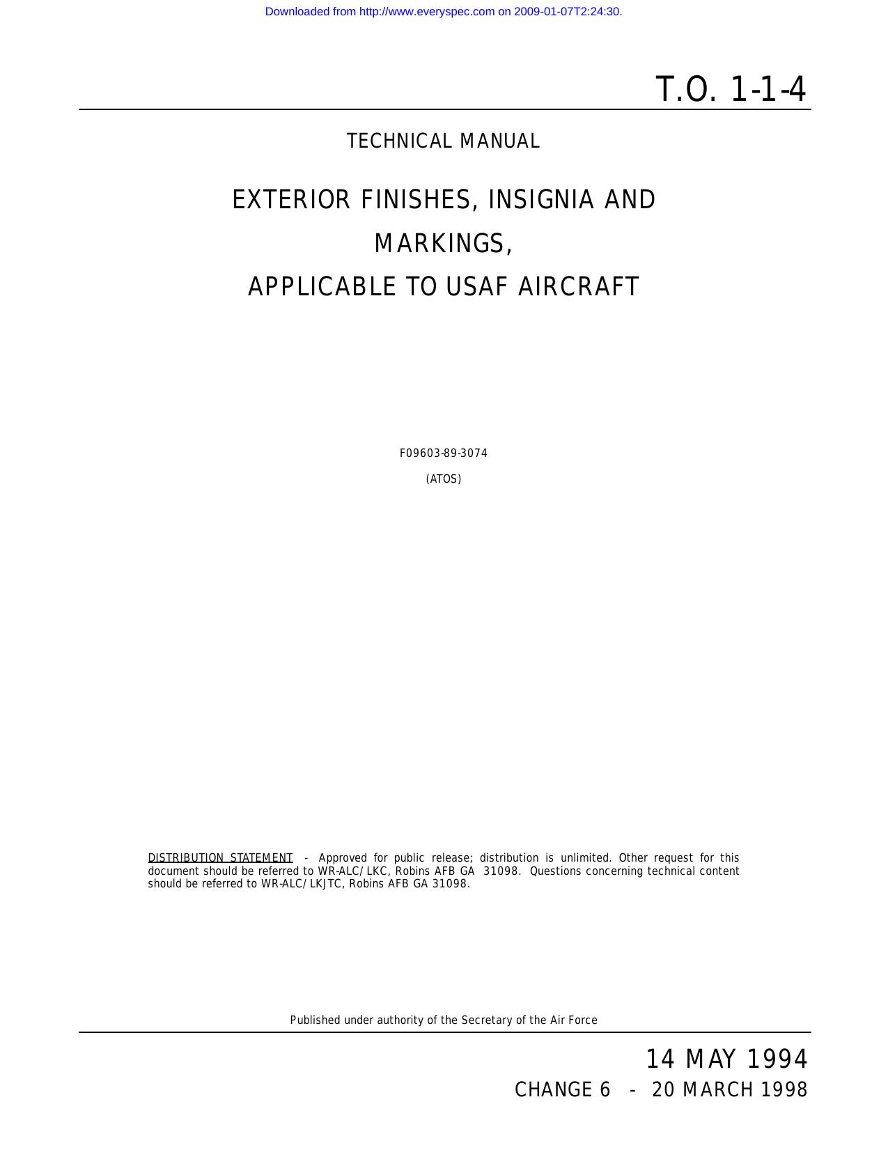 1-1-4 by Warner Robins ALC WR-ALC/LZDTE Robins AFB GA 31098