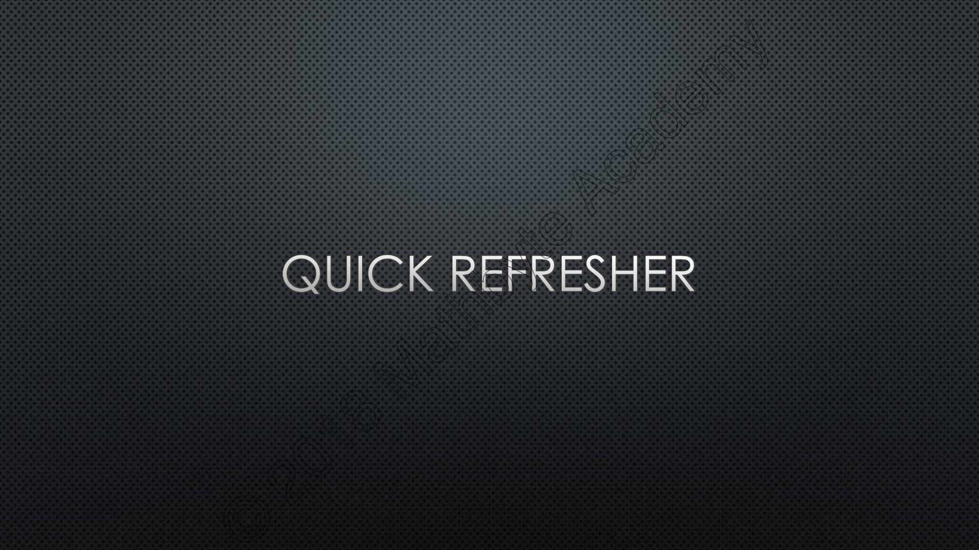 1.1 Quick Refresher Introduction.pdf by Unknown