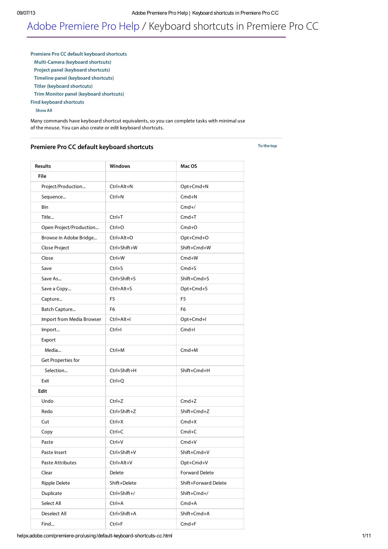 1.1 premiere pro keyboard shortcuts pdf 2 by Unknown