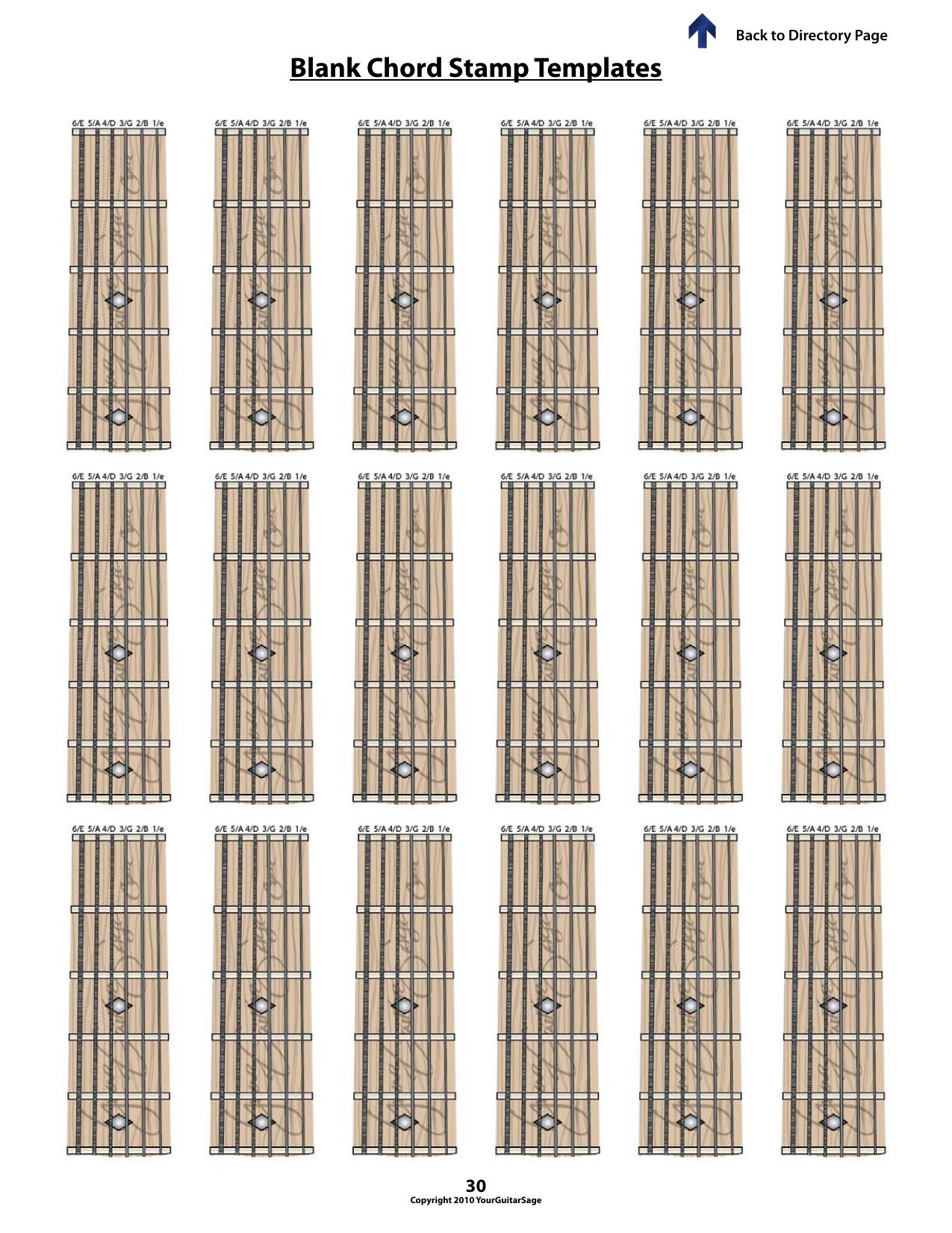 1.2 Blank Chord And Fretboard Template by unknow