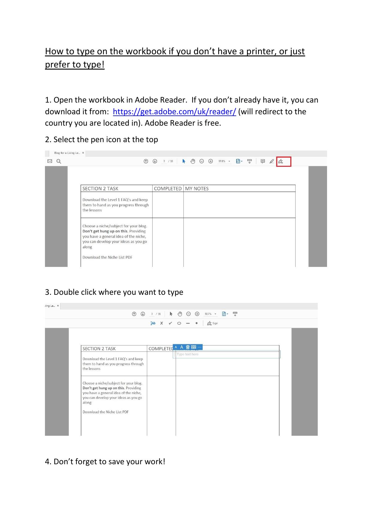 1.2 How to type on the workbook.pdf by Julie Wilson