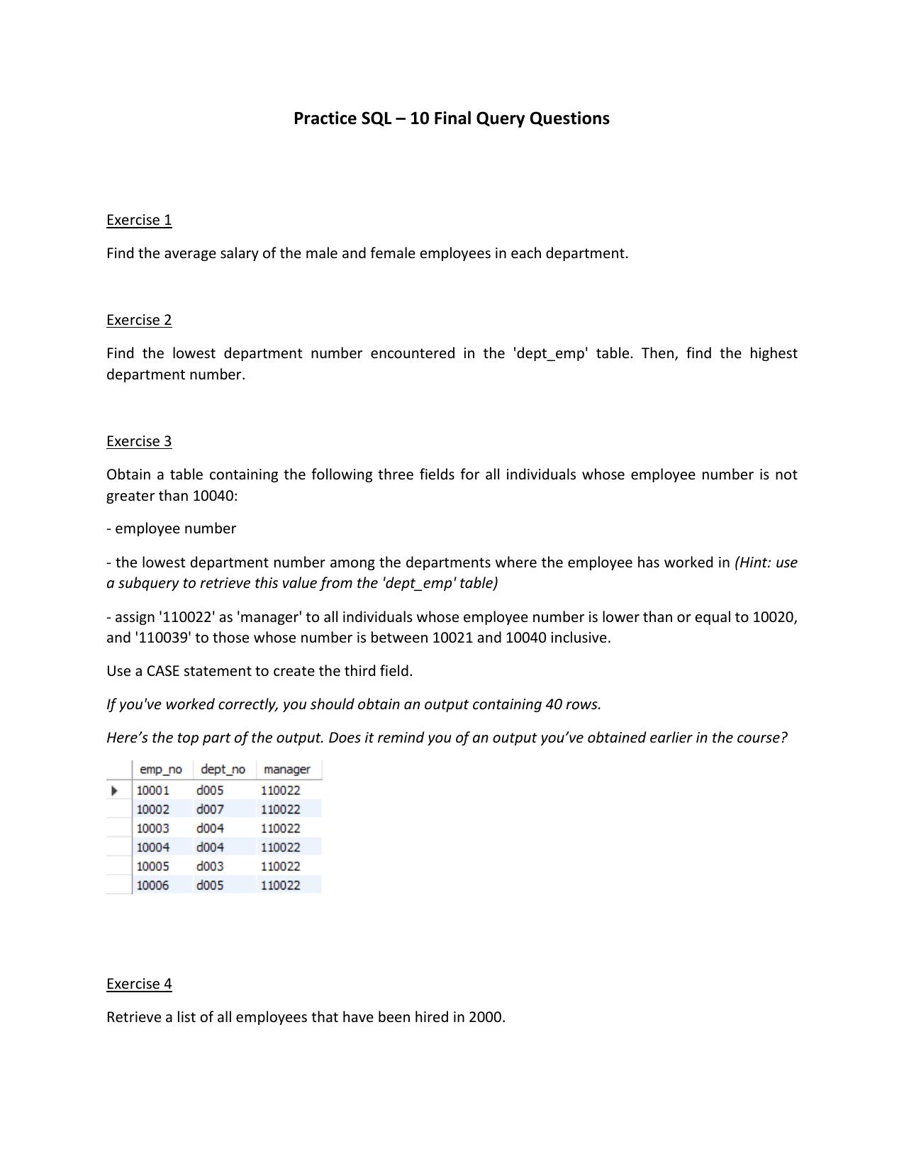 1.2 Practice SQL by Martin Ganchev