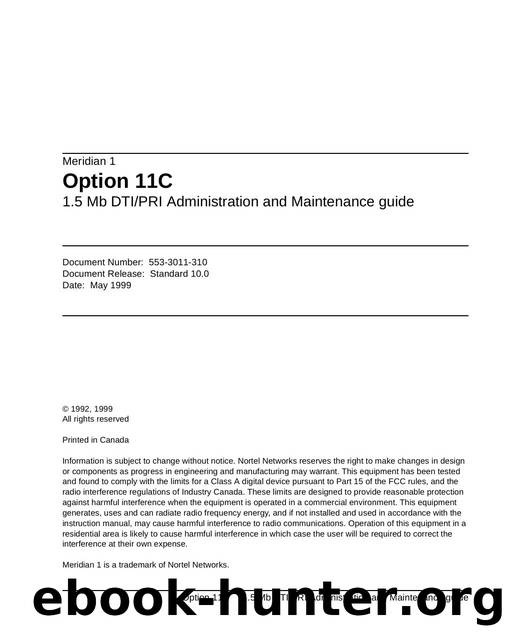 1.5 Mb DTIPRI Administration and Maintenance Guide by Unknown