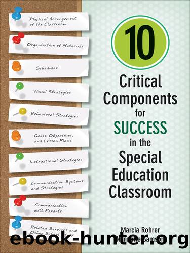 10 Critical Components for Success in the Special Education Classroom by Marcia W. Rohrer & Nannette Samson