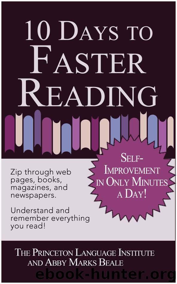 10 Days to Faster Reading by Abby Marks-Beale