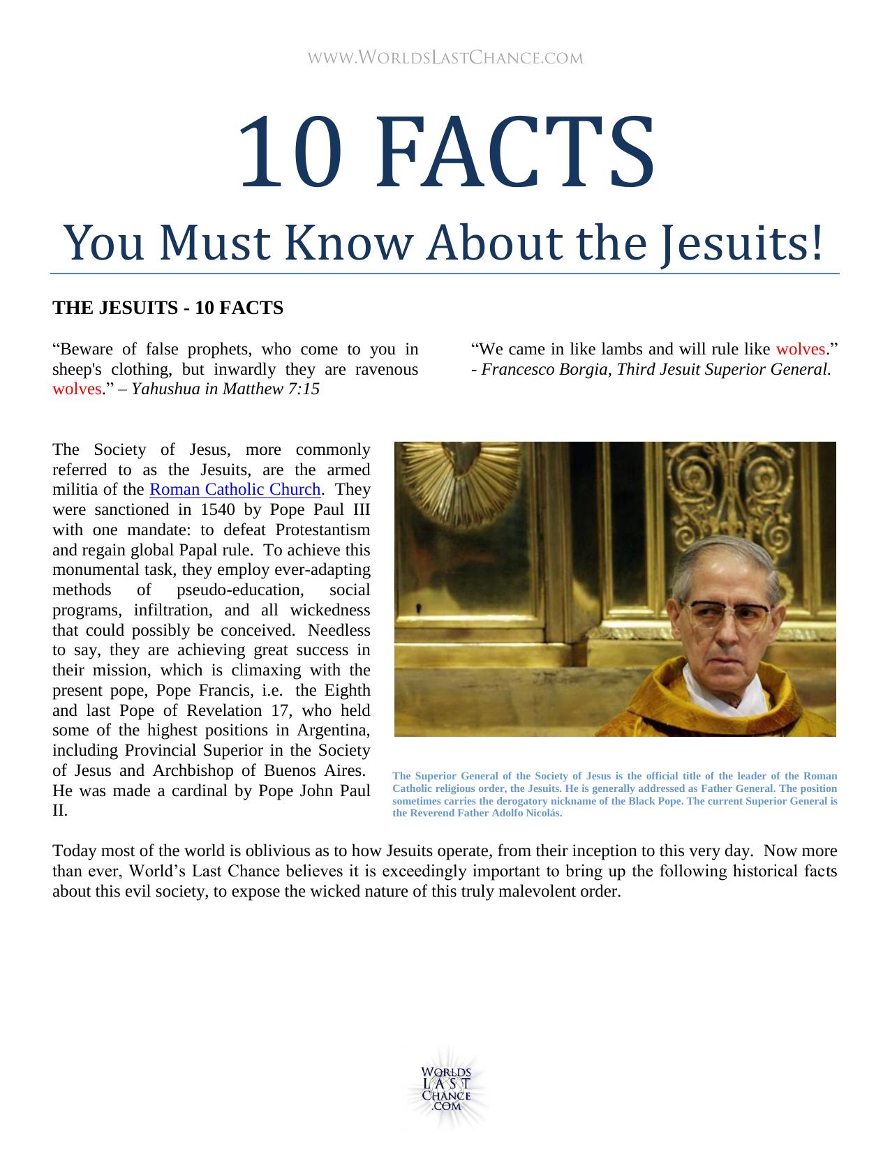 10 Facts You Must Know About the Jesuits pdf by Beclee