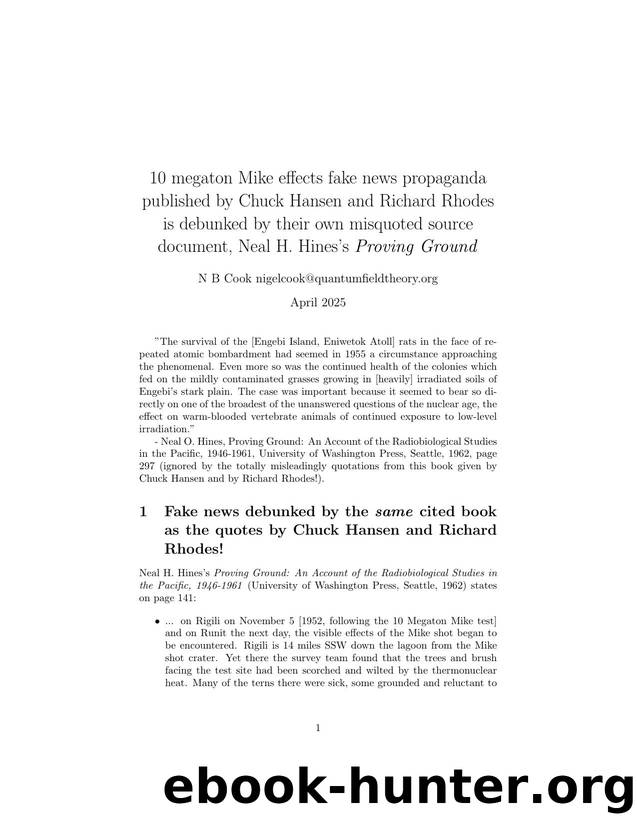 10 megaton Mike effects fake news propaganda published by Chuck Hansen and Richard Rhodes by Unknown
