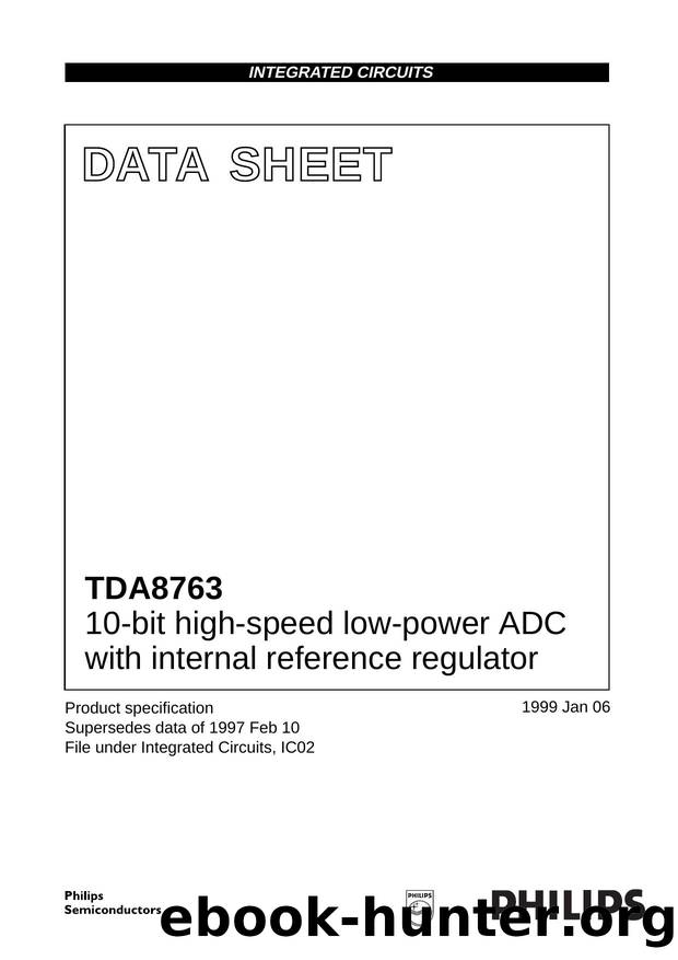 10-bit high-speed low-power ADC with internal reference regulator by Philips Semiconductors