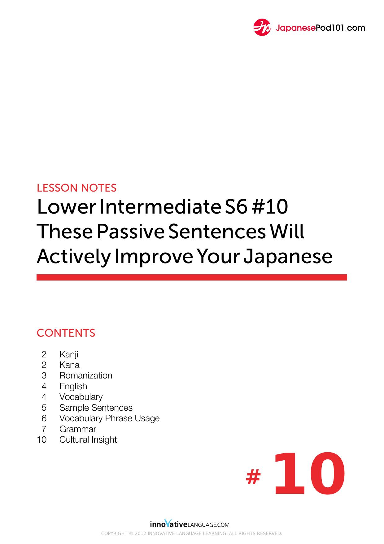 10. These Passive Sentences Will Actively Improve Your Japanese by Lesson Notes